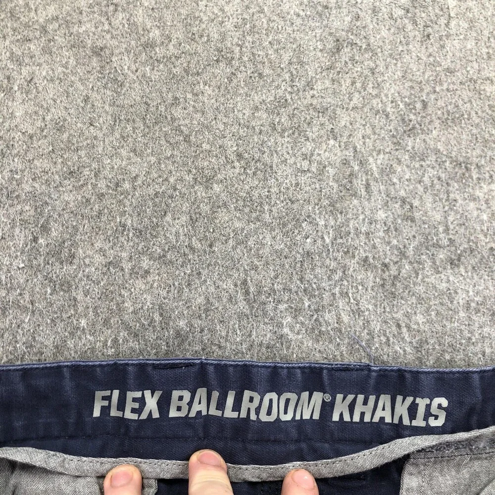 Duluth Trading Co Pants Mens 38x32 Blue Flex Ballroom Khakis Relaxed Stretch